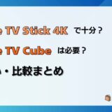 Fire TV Stick 4K Maxで十分？Cubeは必要？の違い・比較まとめ